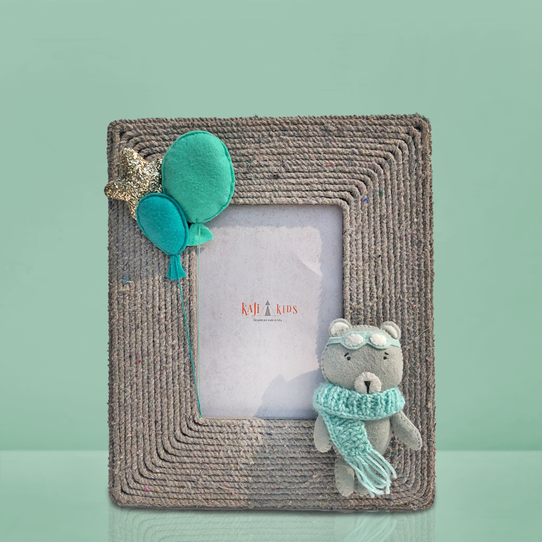 Mr Teddy on a frame