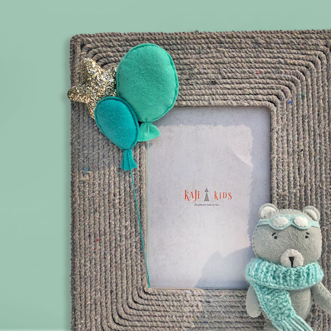 Mr Teddy on a frame