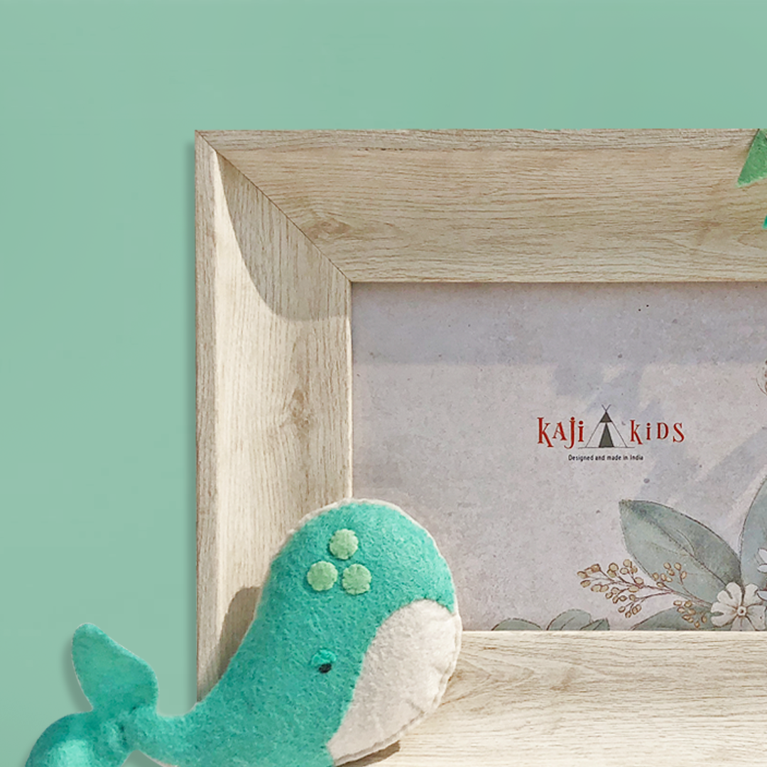Mr Whale on a frame