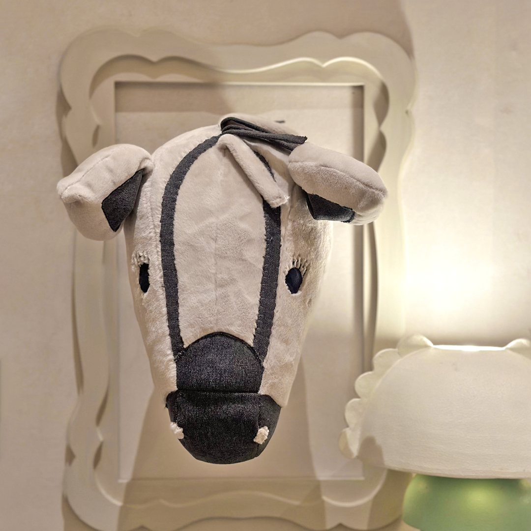 Soft Zebra Plush Wall Art