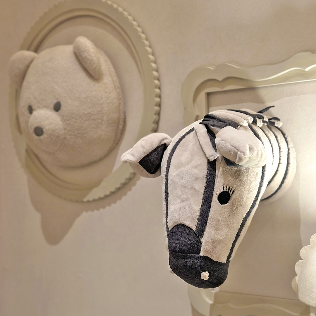 Soft Zebra Plush Wall Art