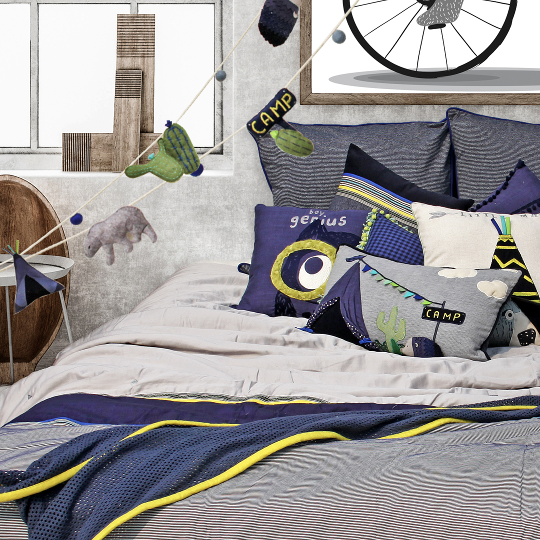 wall decor kids bunting camp boys accessories