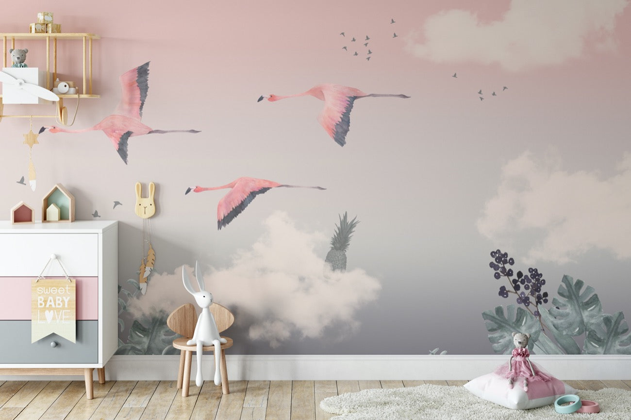 Wallpaper Kids Flamingo