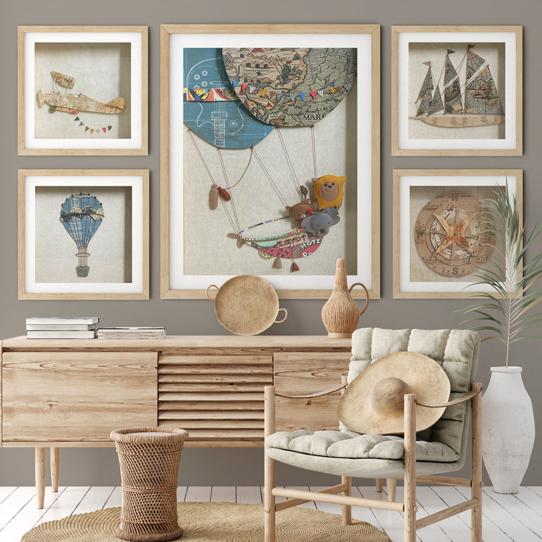 Vintage Balloon Flight Art