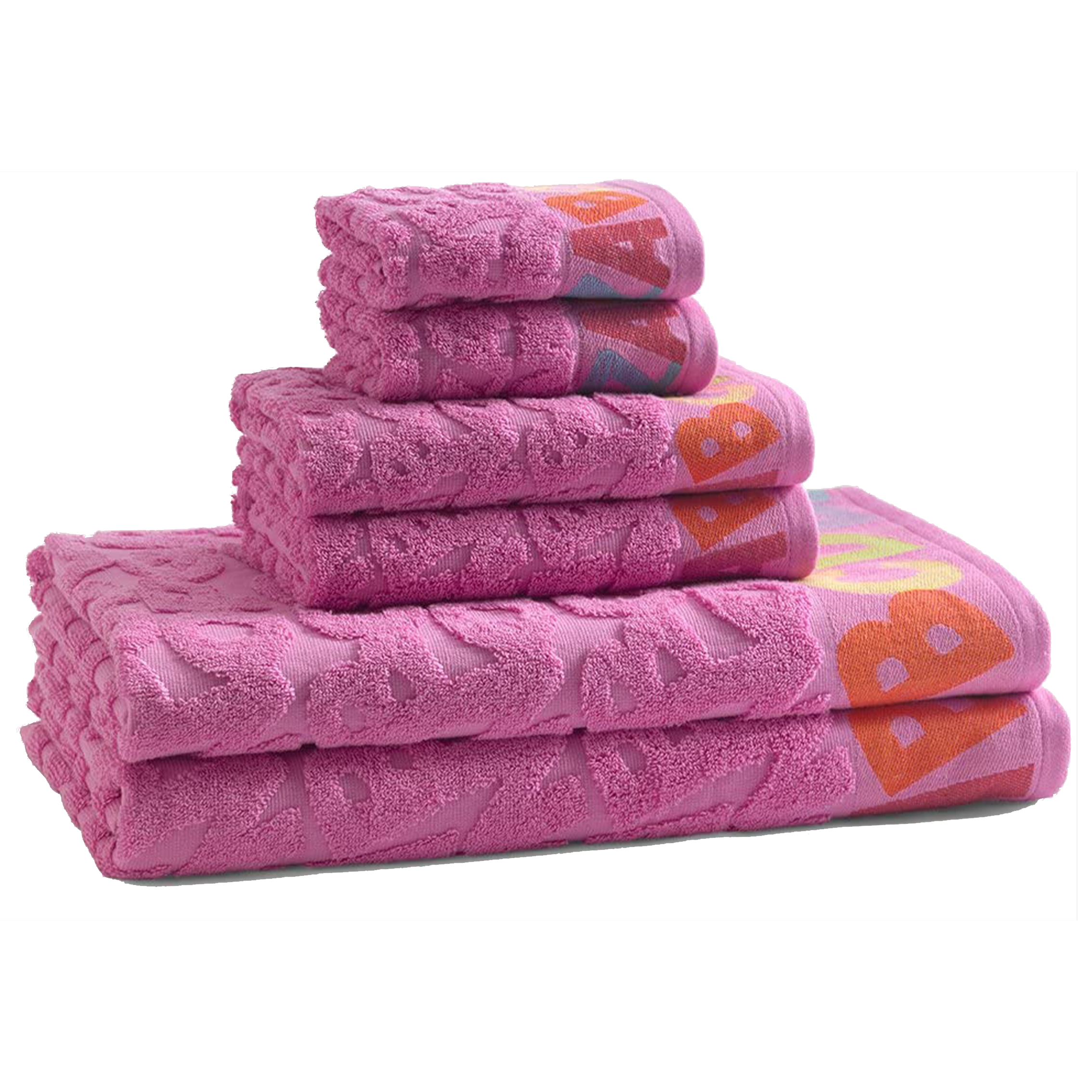 Alphabet Towel Pink