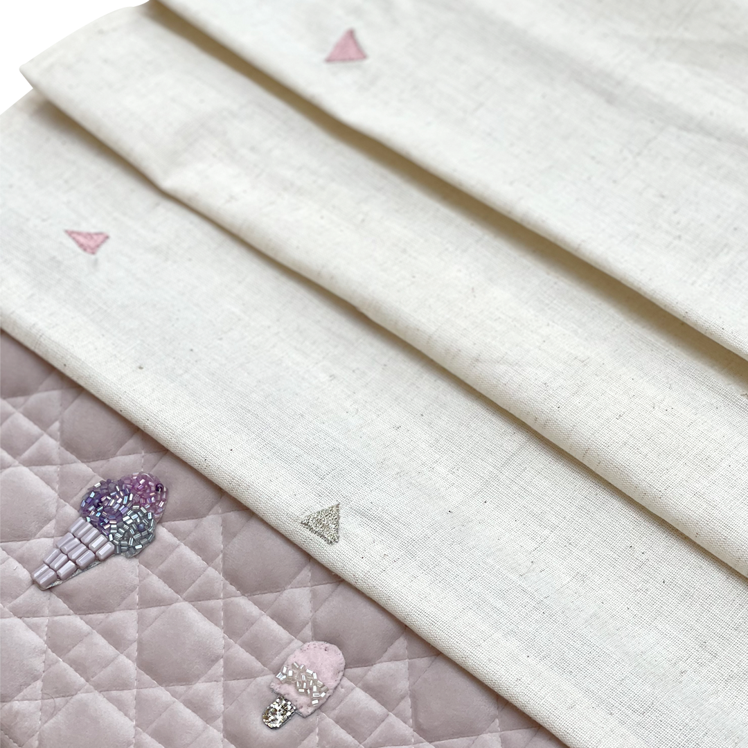 Fabric - Mini angles Peach