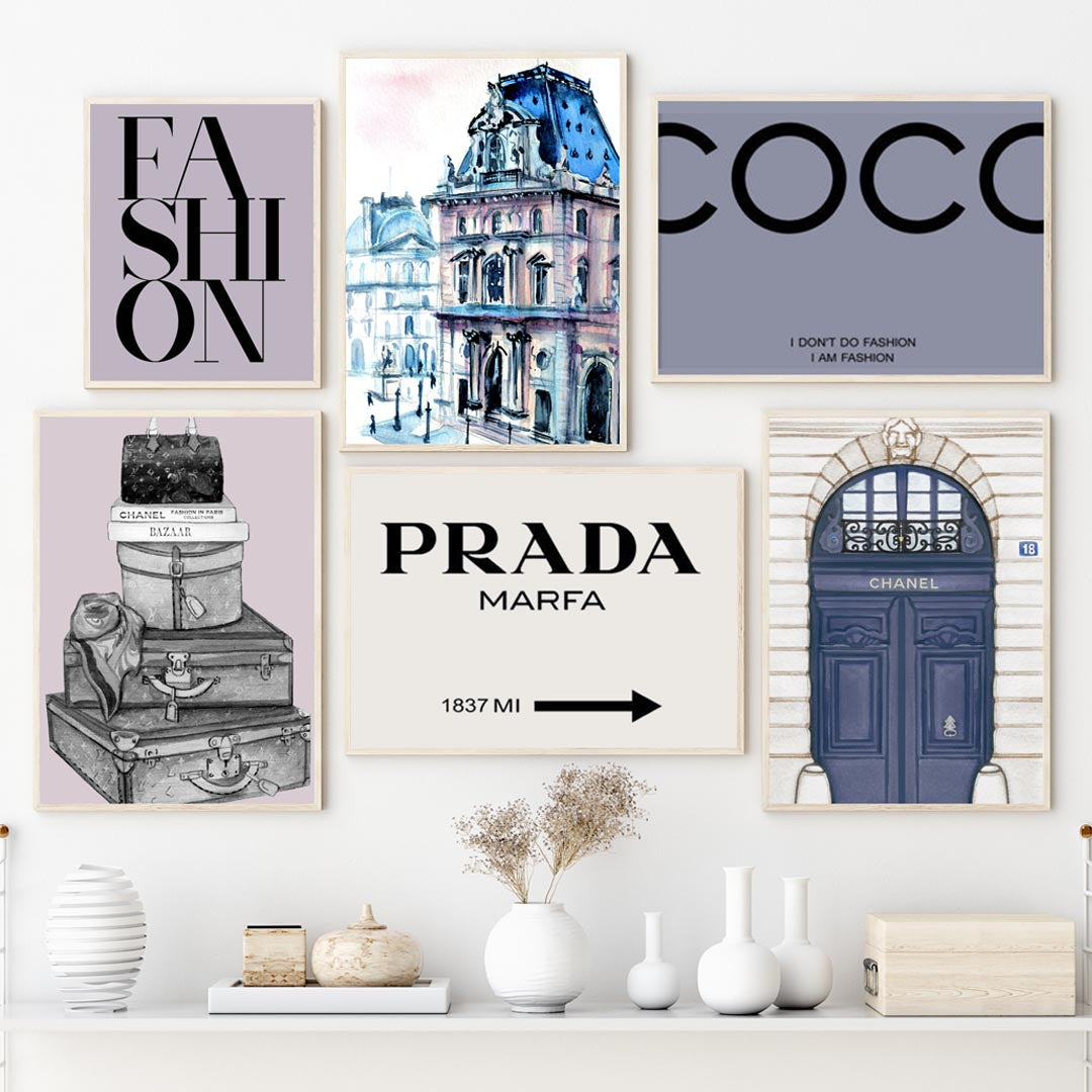 wall art decor teenage girl fashion paris designer