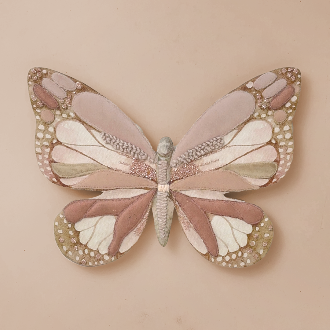 Blush Monarch 3D Butterfly Wall Art I