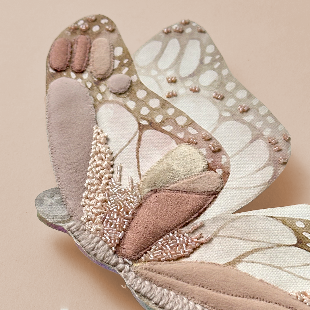 Blush Monarch 3D Butterfly Wall Art II