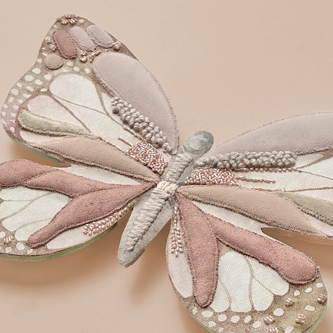 Blush Monarch 3D Butterfly Wall Art I