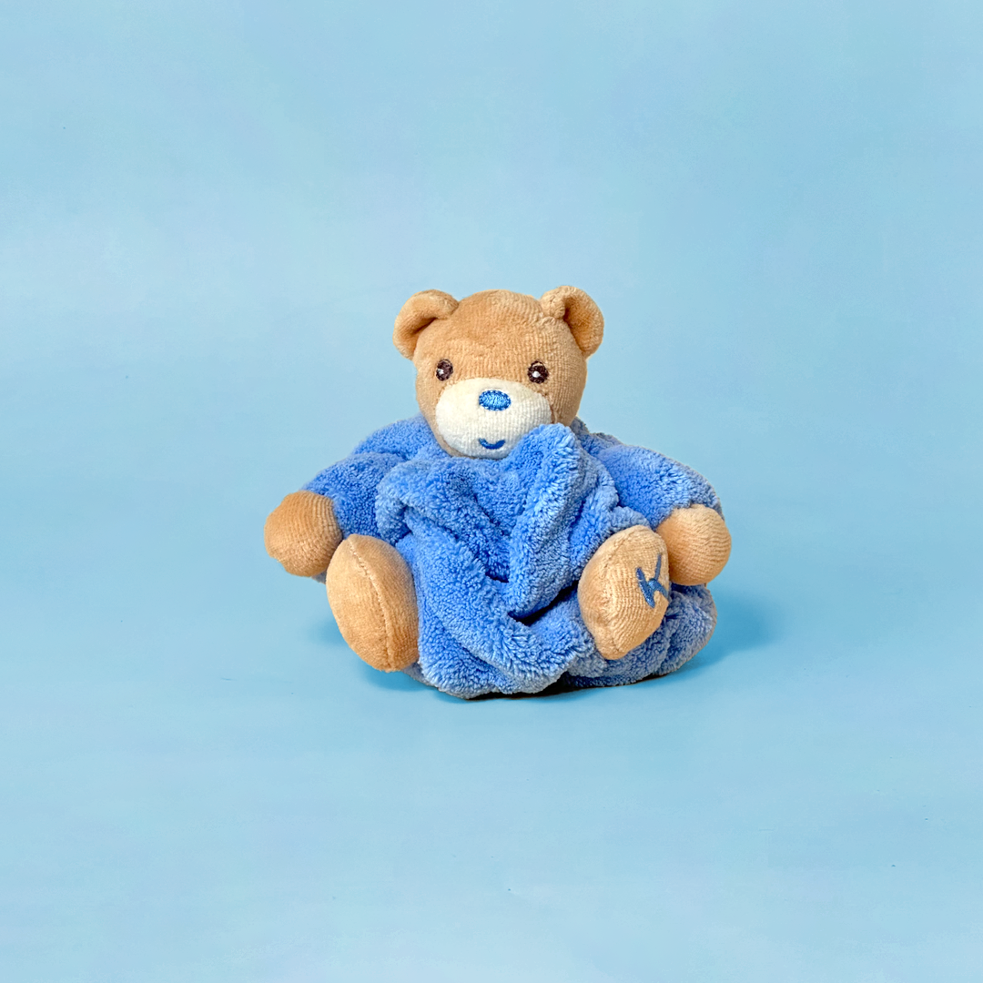 Blue Teddy Plush Comforter Toy