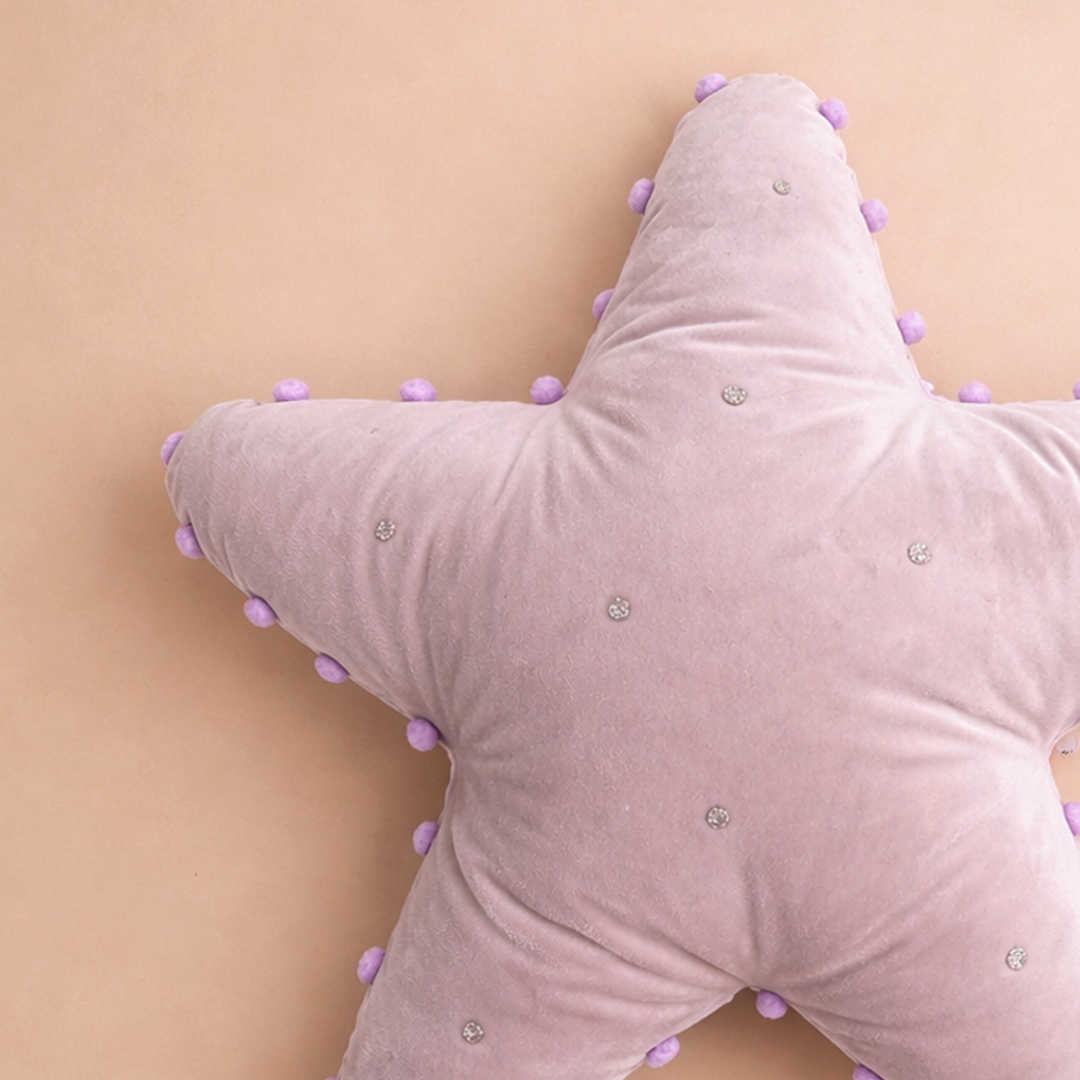 Rainbow Star Cushion Lilac