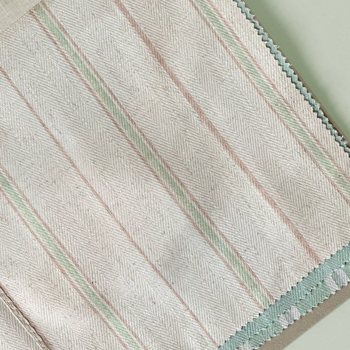Bon Voyage Striped Herringbone Fabric