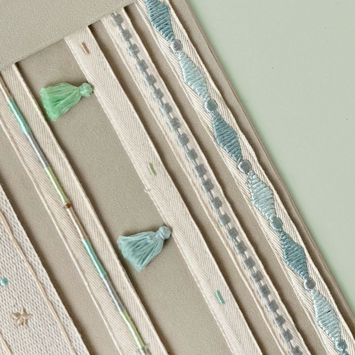 Embroidered Diamond Trim