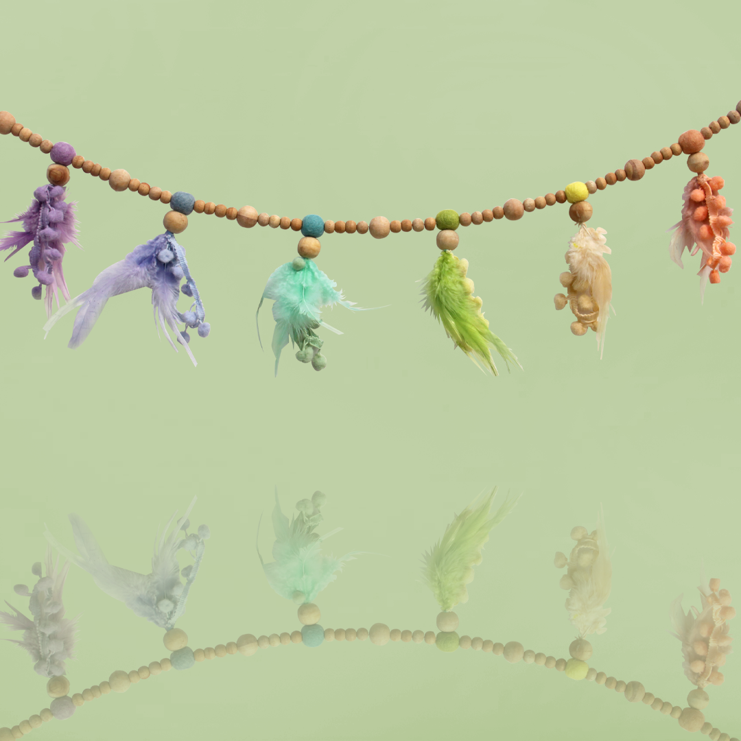 Pastel Hues Feather Garland