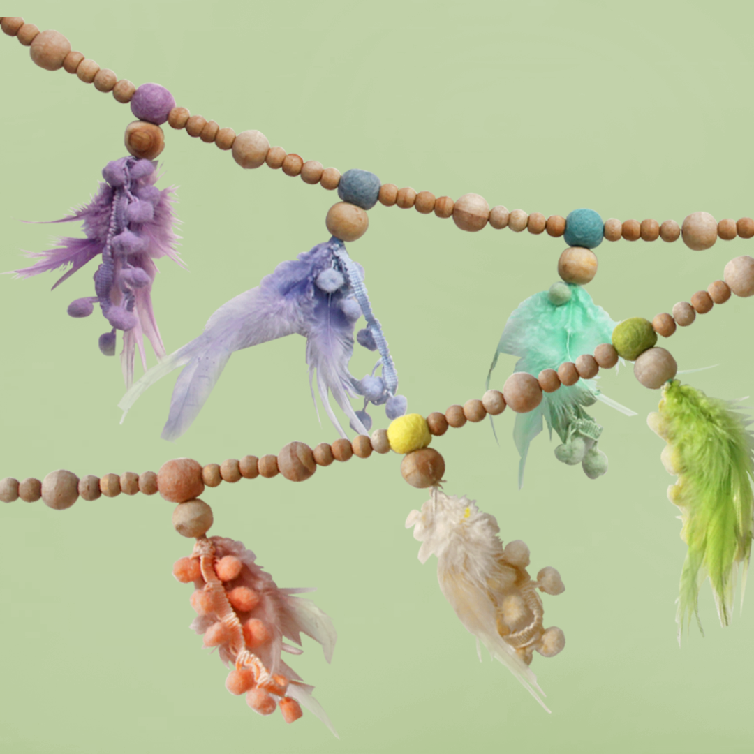 Pastel Hues Feather Garland