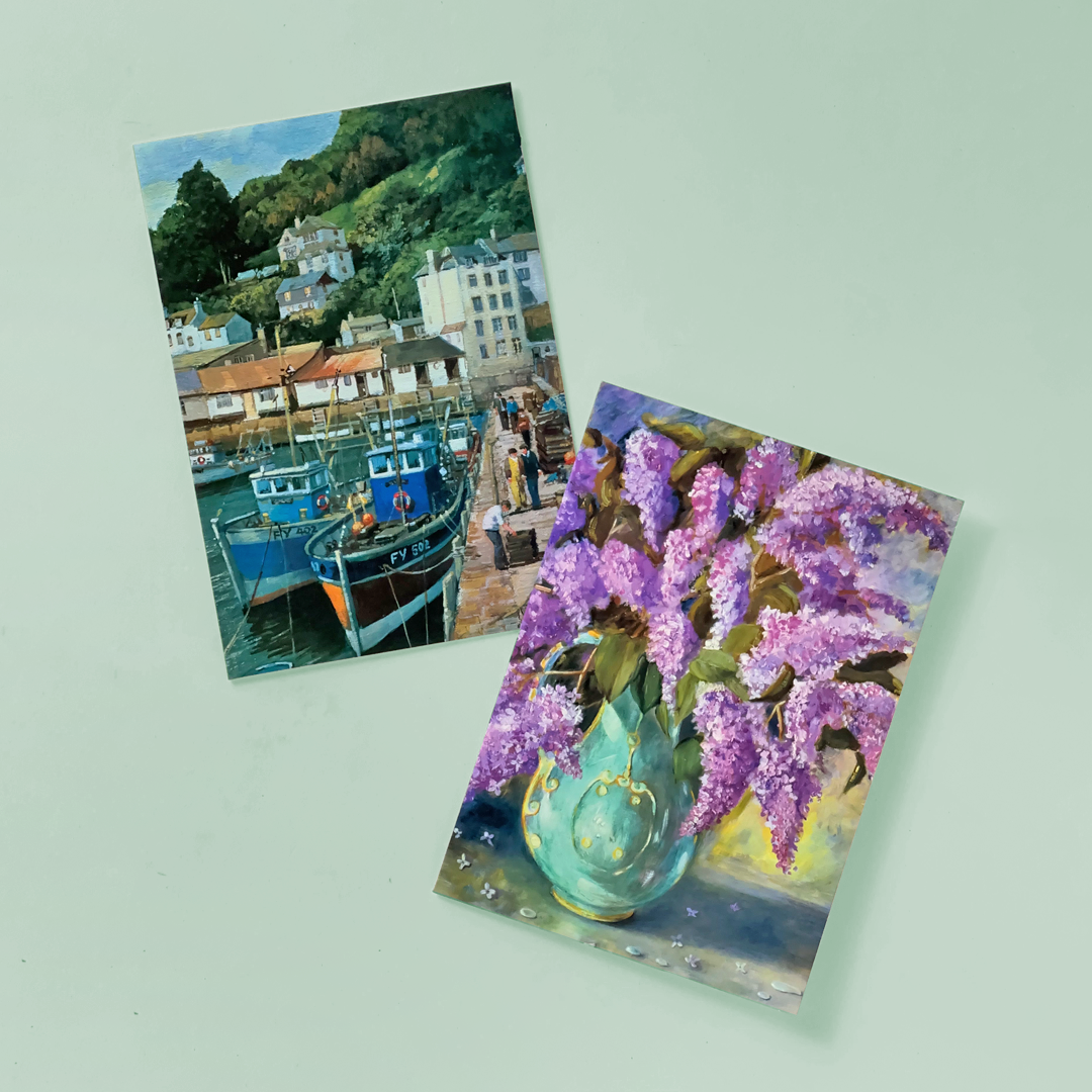 Art Print Greeting Cards – Floral & Harbour