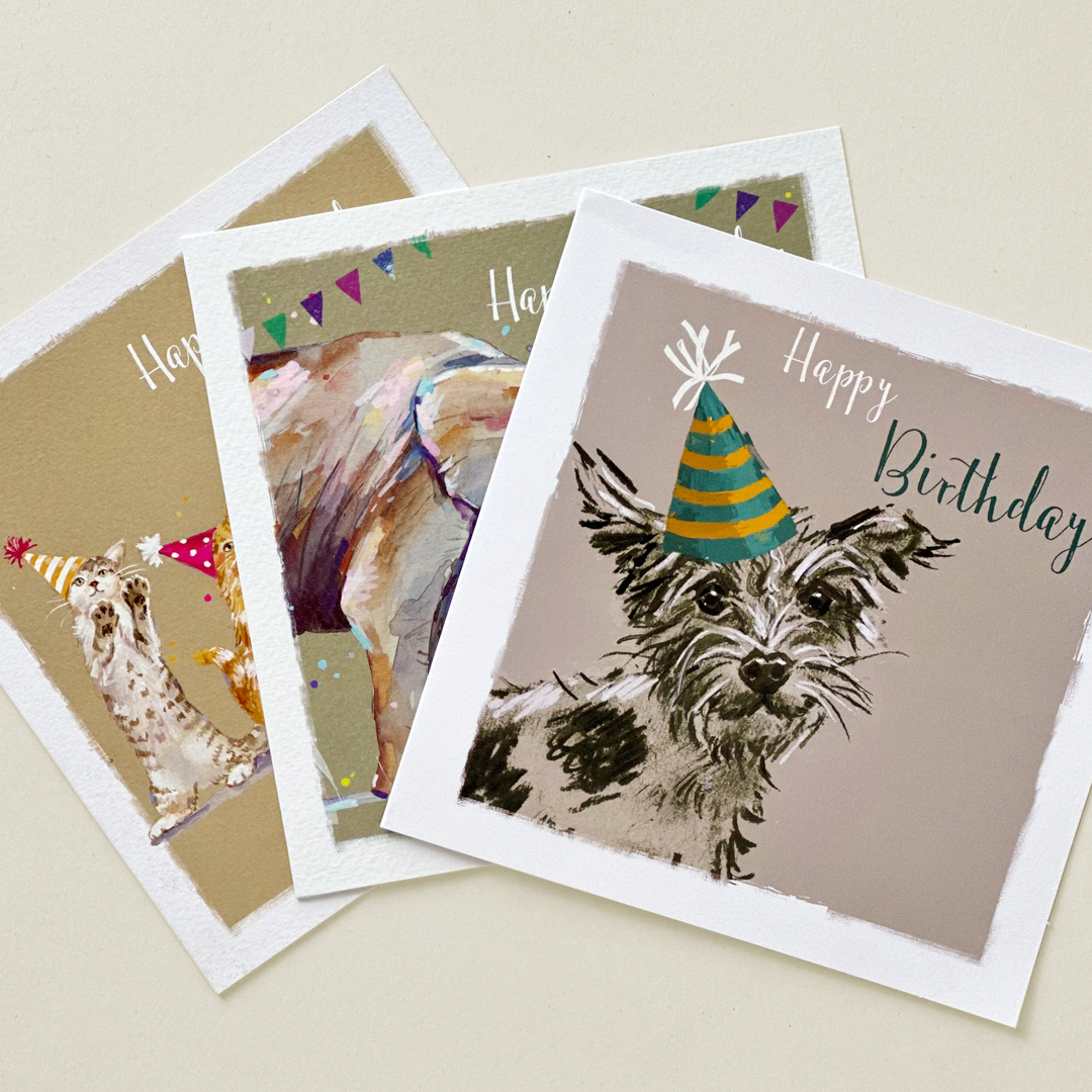 Party Animals Birthday Card Set