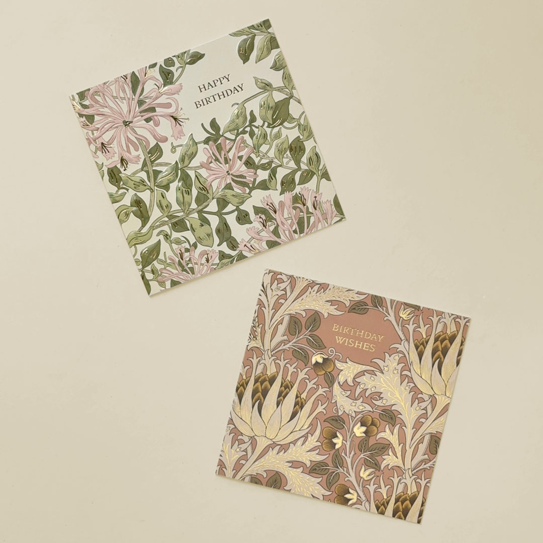 Elegant Floral Birthday Card Set