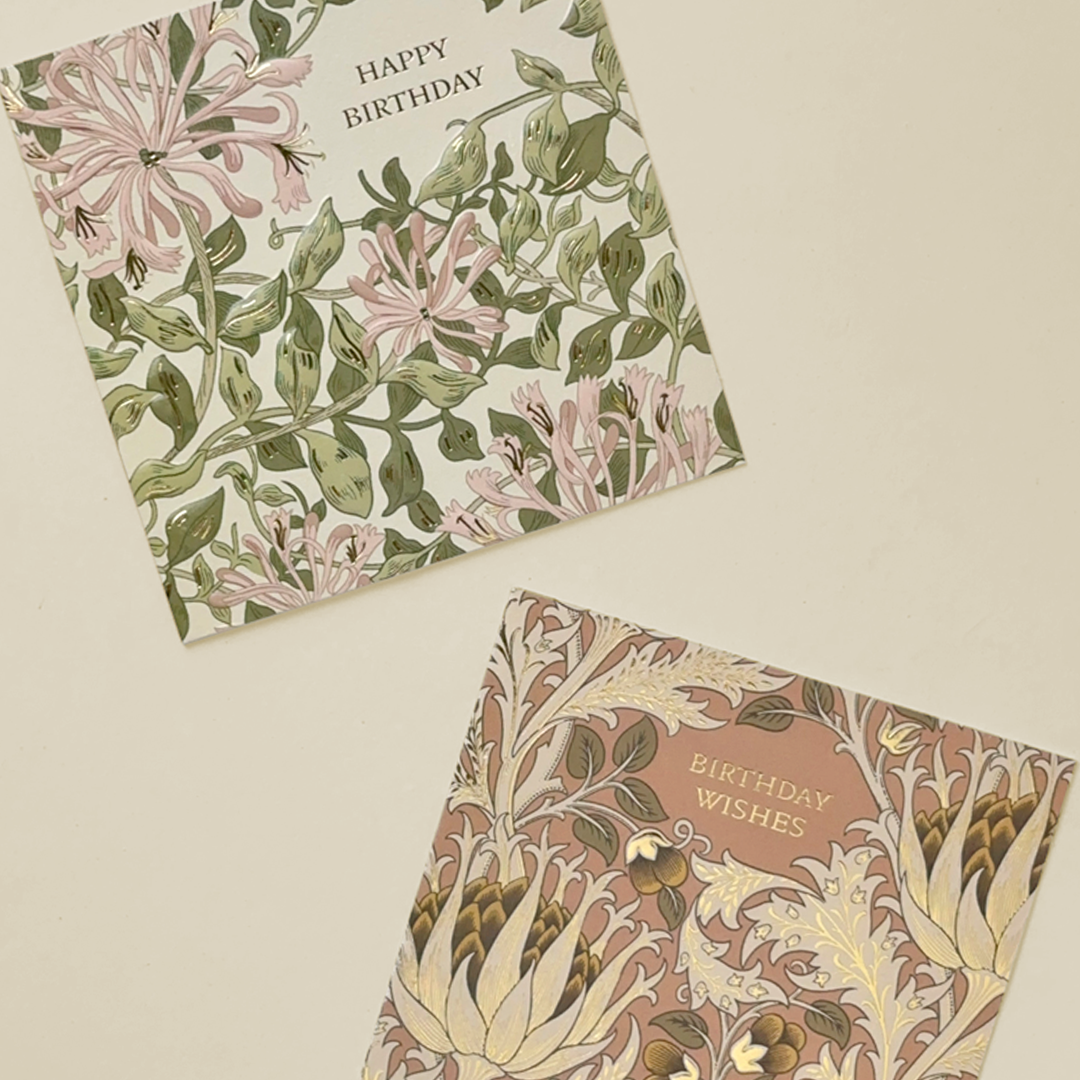 Elegant Floral Birthday Card Set