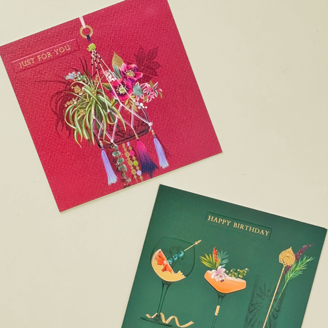 Botanical & Cocktail Celebration Card Set