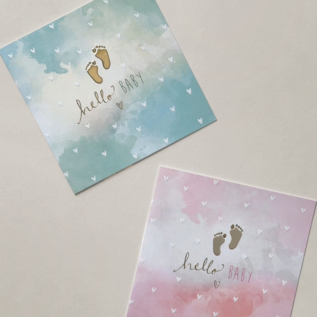 Hello Baby Square Greeting Cards
