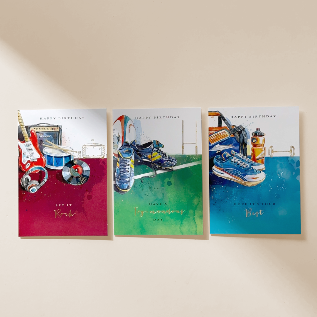 Sport & Music Birthday Card Collection