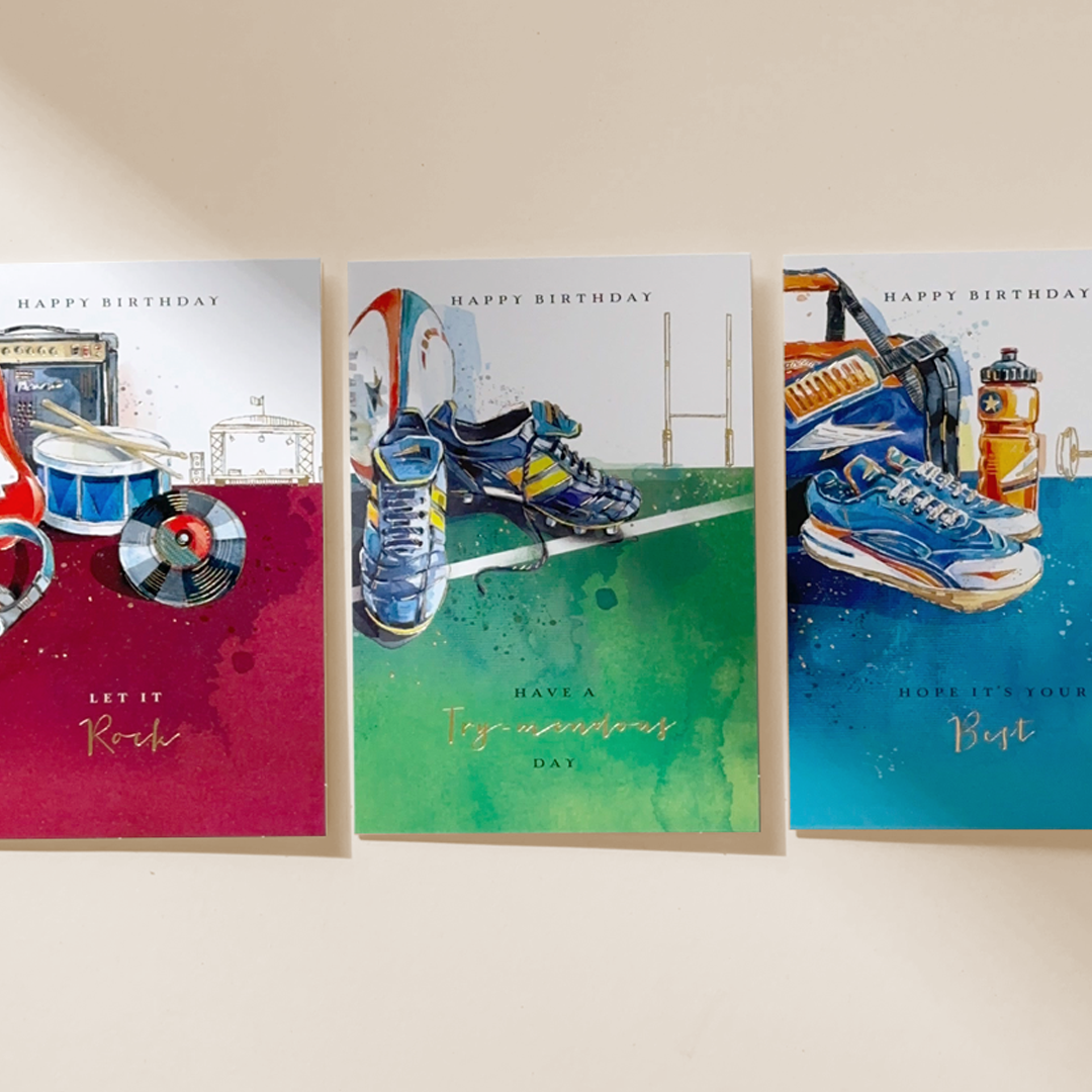 Sport & Music Birthday Card Collection