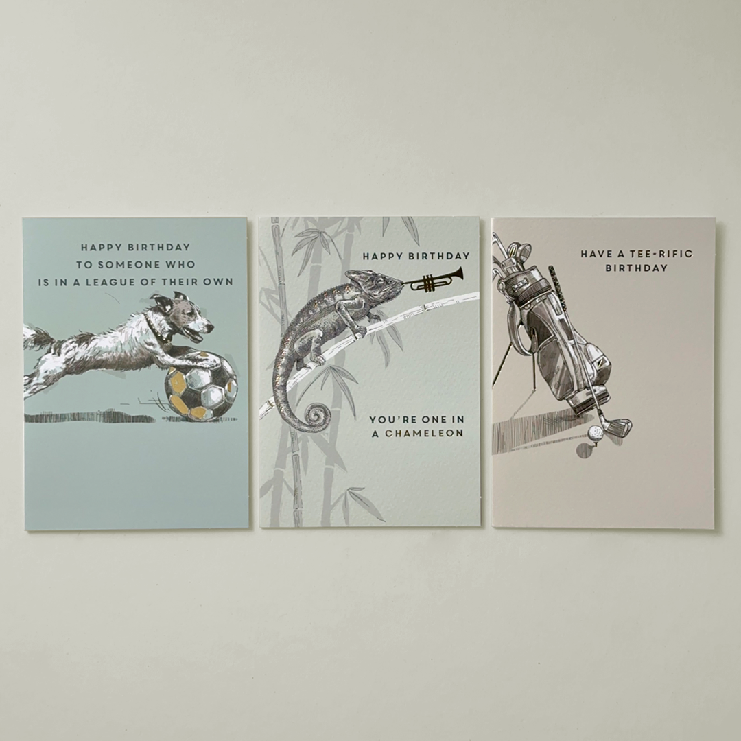 Sports & Animal-Themed Birthday Card Set