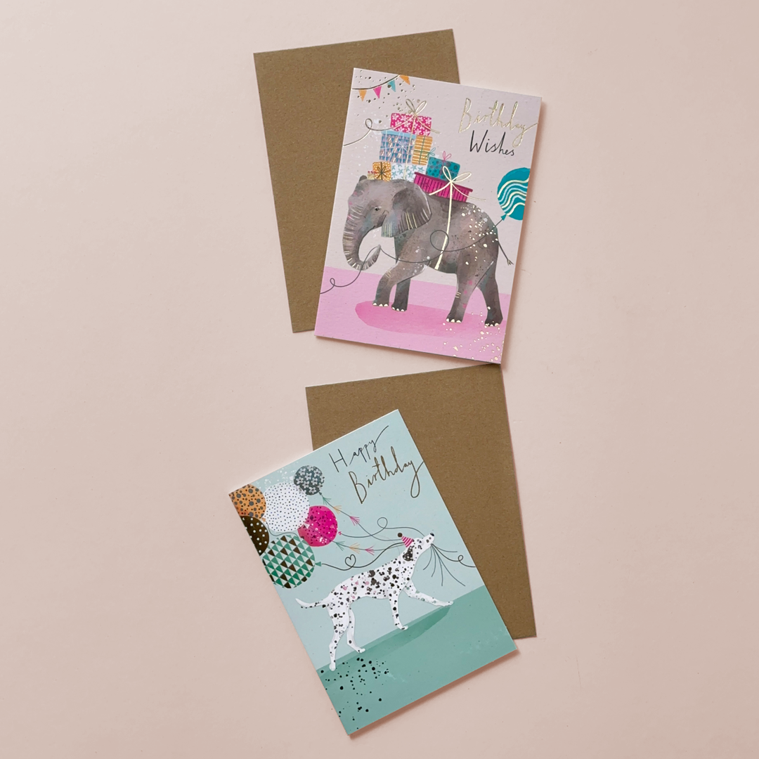 Animal Celebration Birthday Card Set