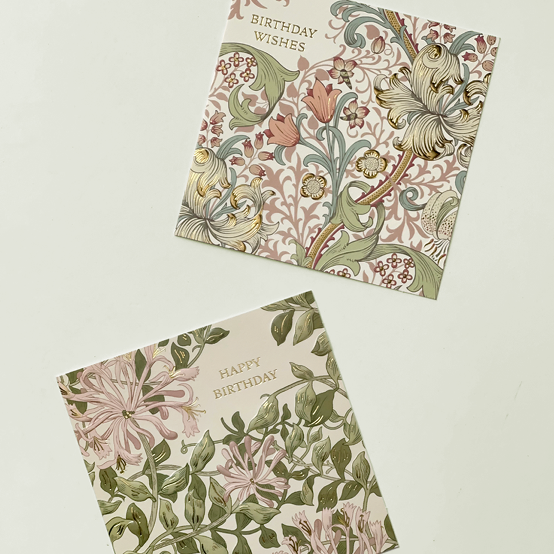 Elegant Floral Birthday Card Set