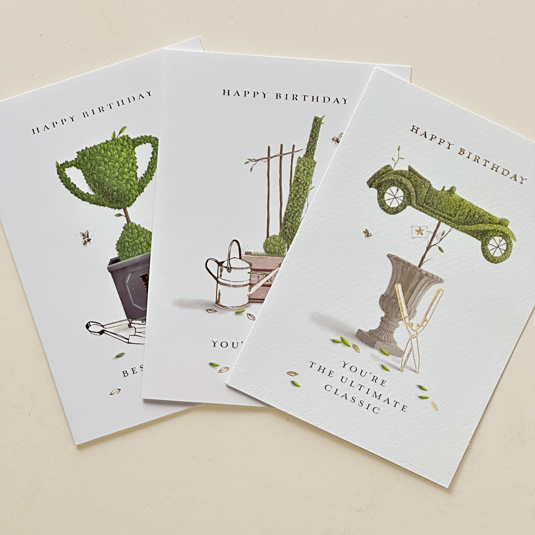 Garden-Inspired Birthday Greeting Card Set – 3