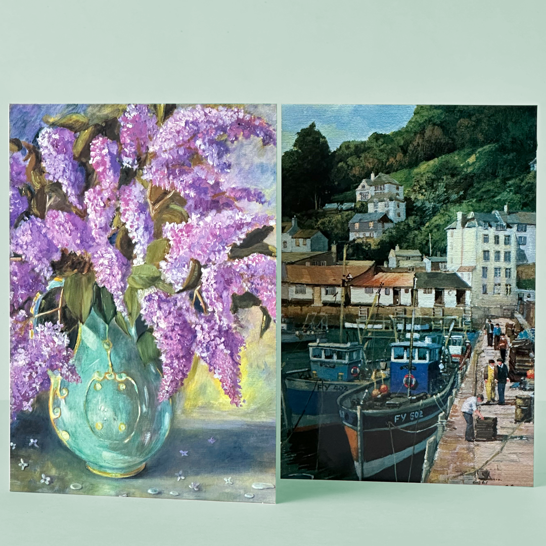 Art Print Greeting Cards – Floral & Harbour