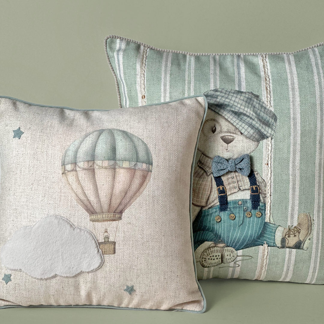 Vintage Teddy Bear Cushion Cover