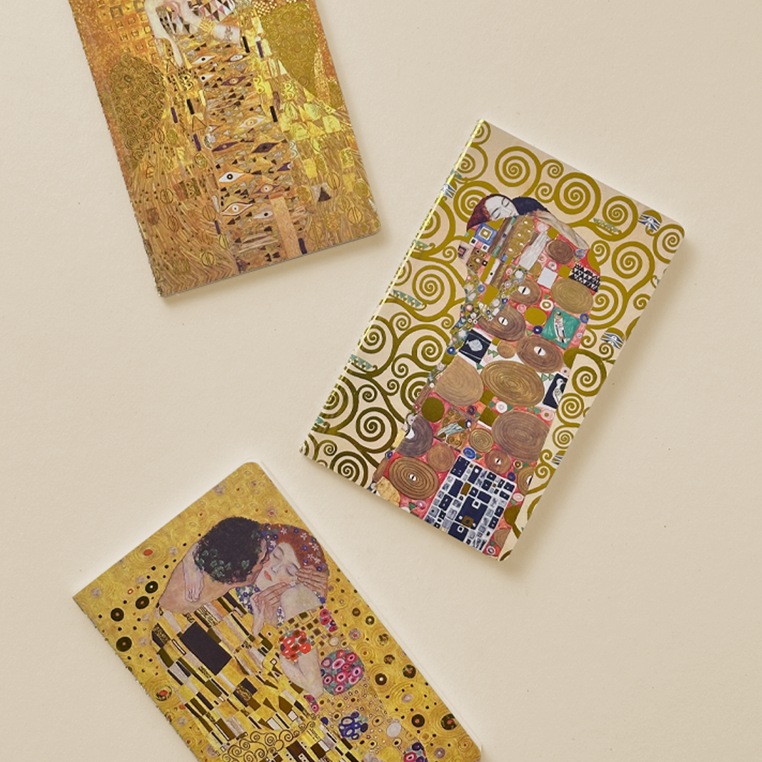 Gustav Klimt – Set of 3 Foiled Mini Notebooks