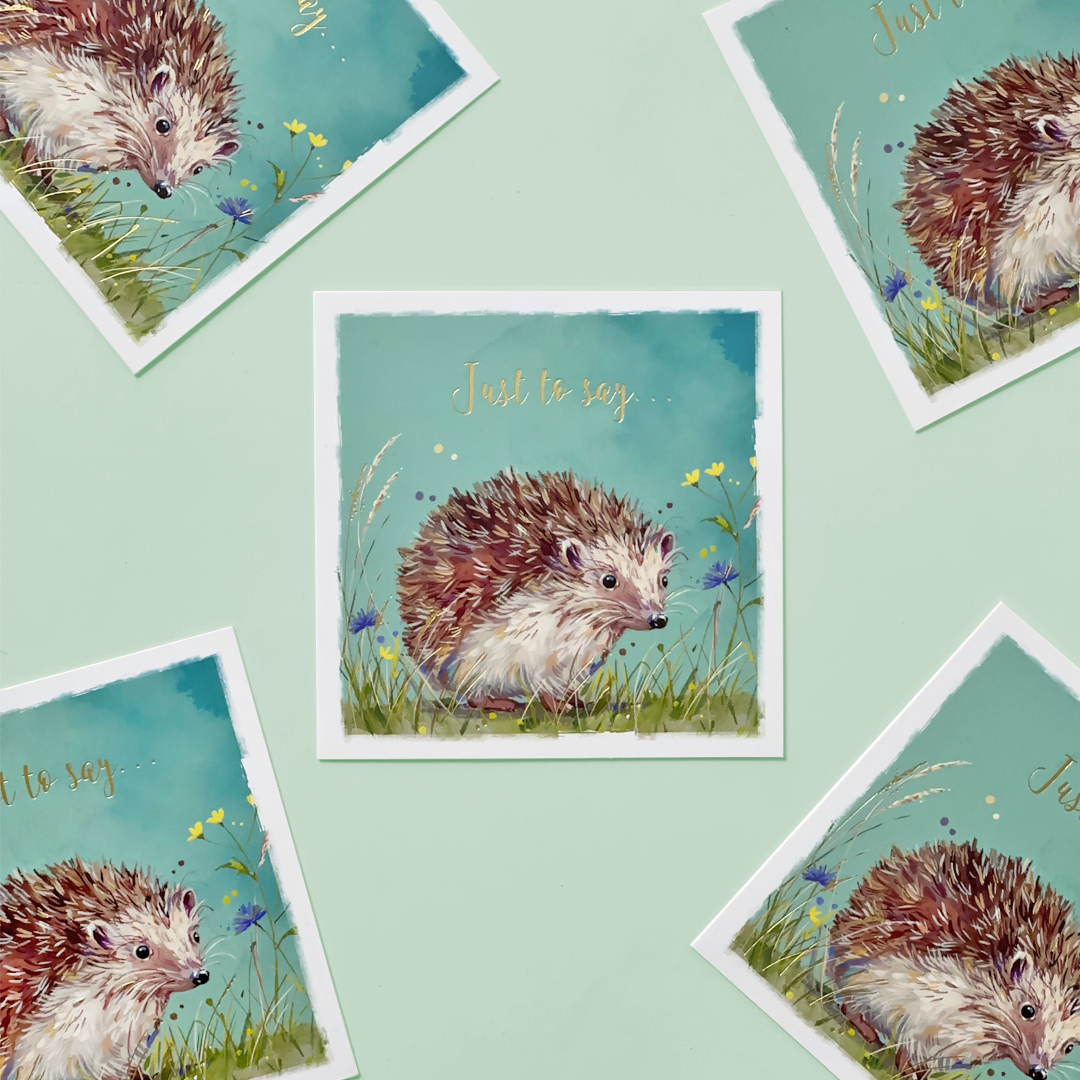 Hedgehog “Just to Say” – Notecard Set (4-Pack)
