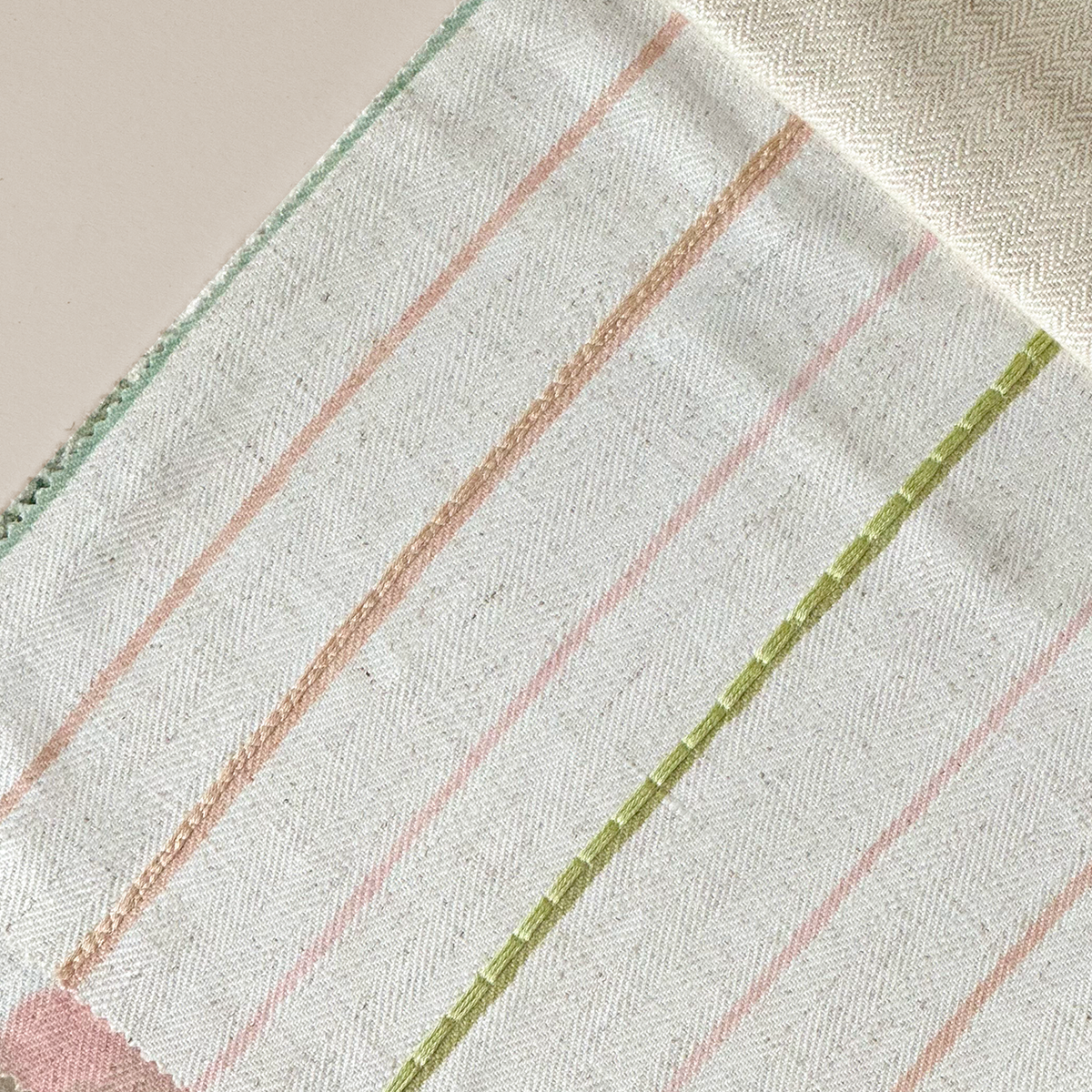Delicate Pastel Striped Textile