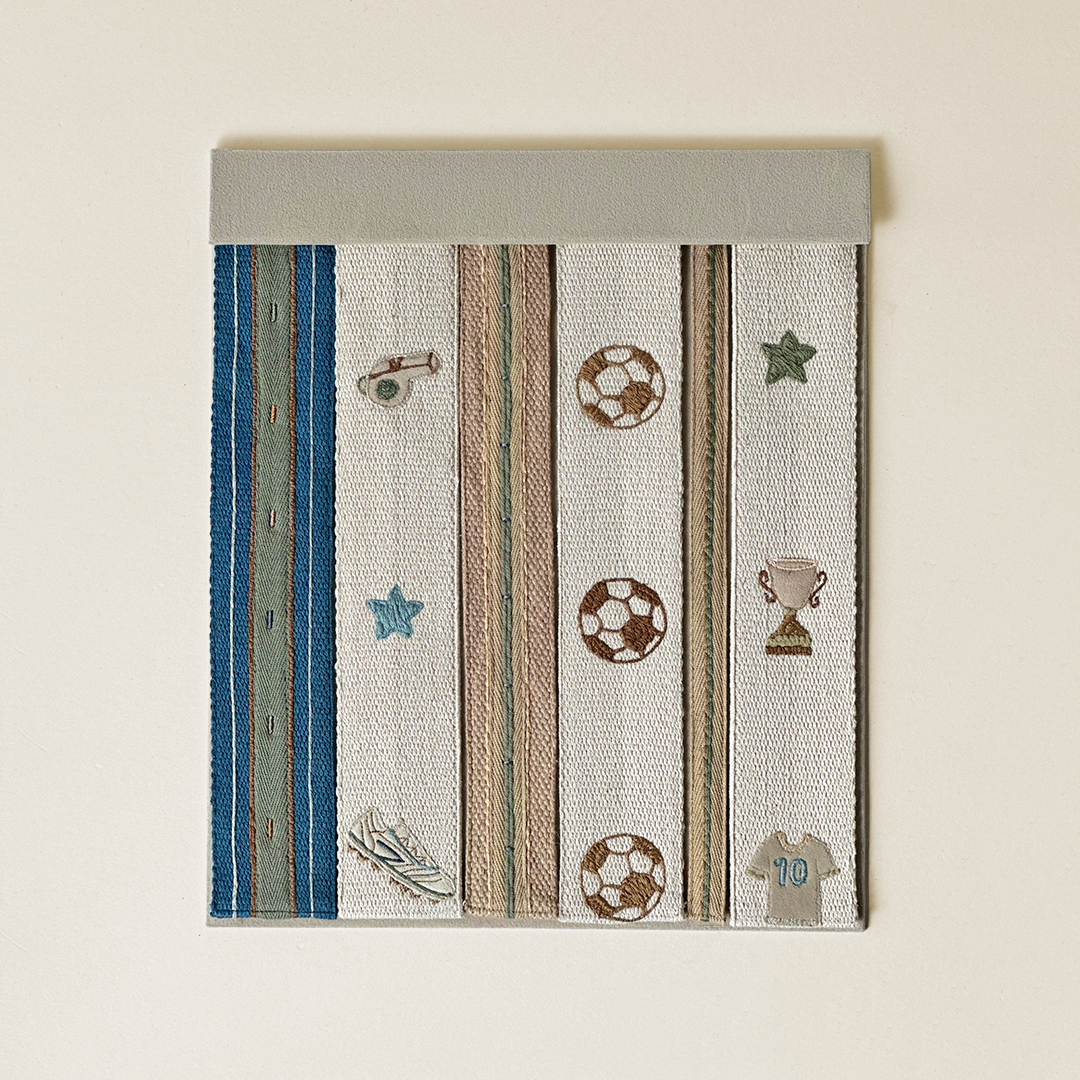 Embroidered Athletic Motif Trim