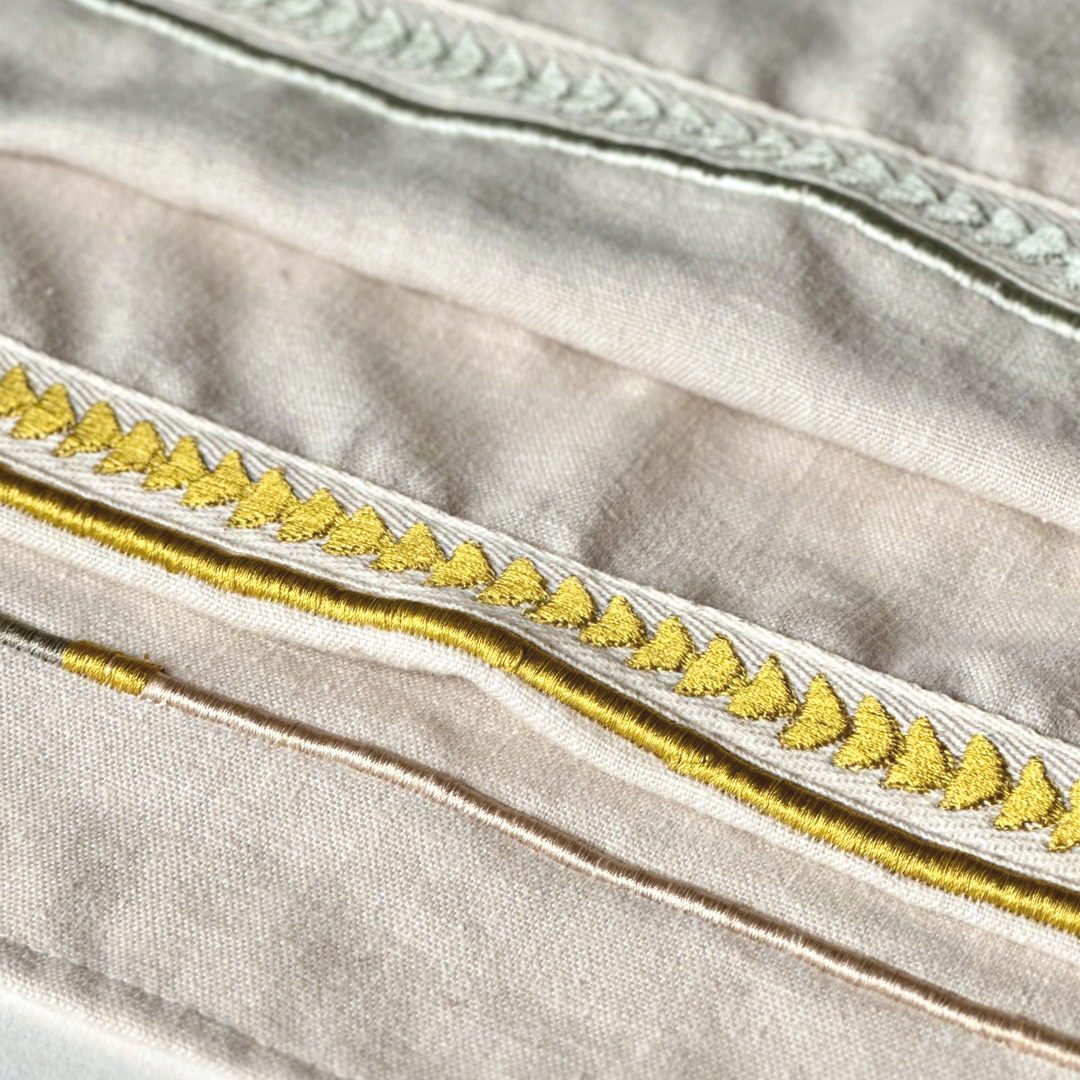 Gold Trim Embroidery Fabric