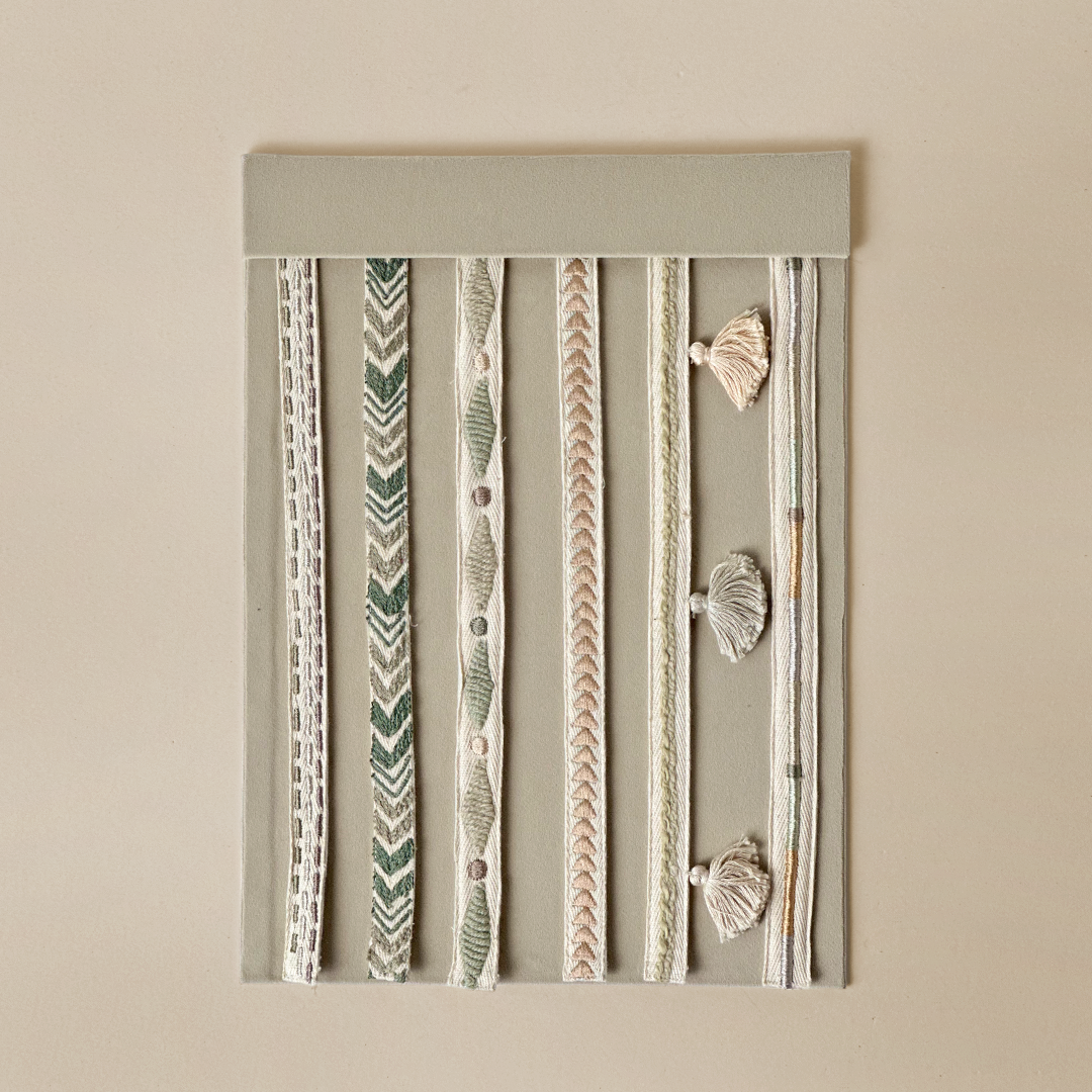 Embroidered Metallic Woven Trim