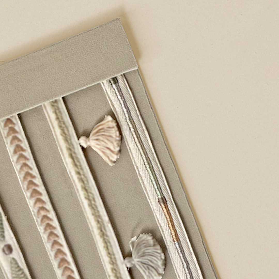 Embroidered Metallic Woven Trim