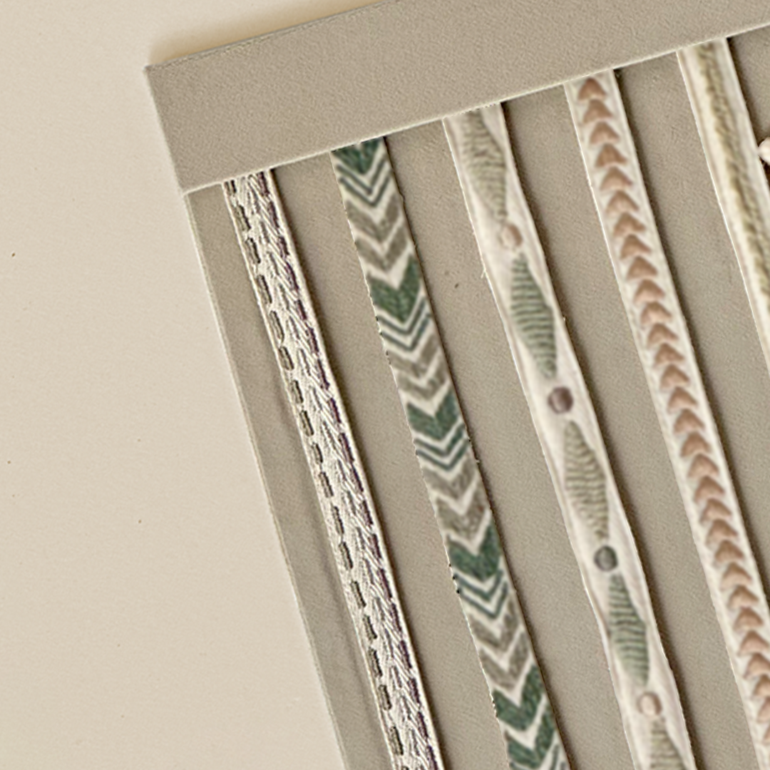 Embroidered Woven Striped Ribbon Trim