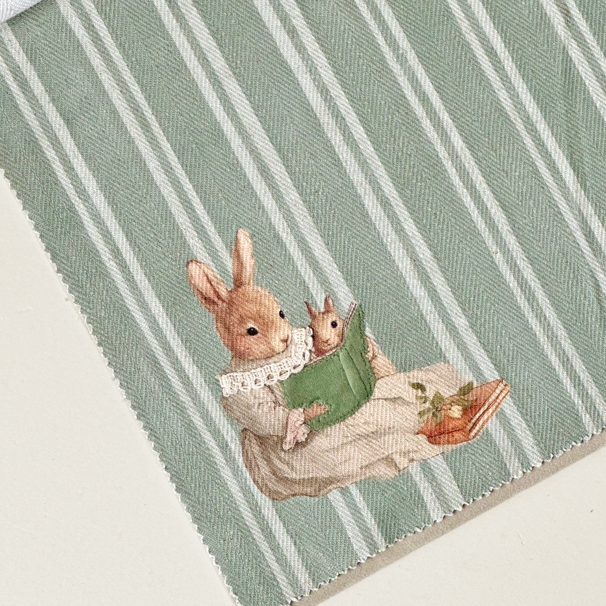 Striped Storytime Bunny Textile