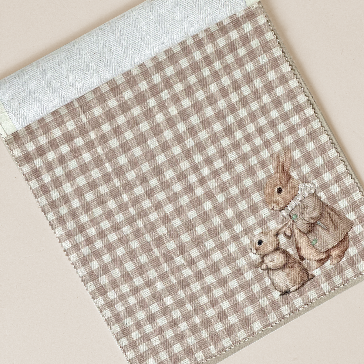 Vintage Bunny Family Gingham