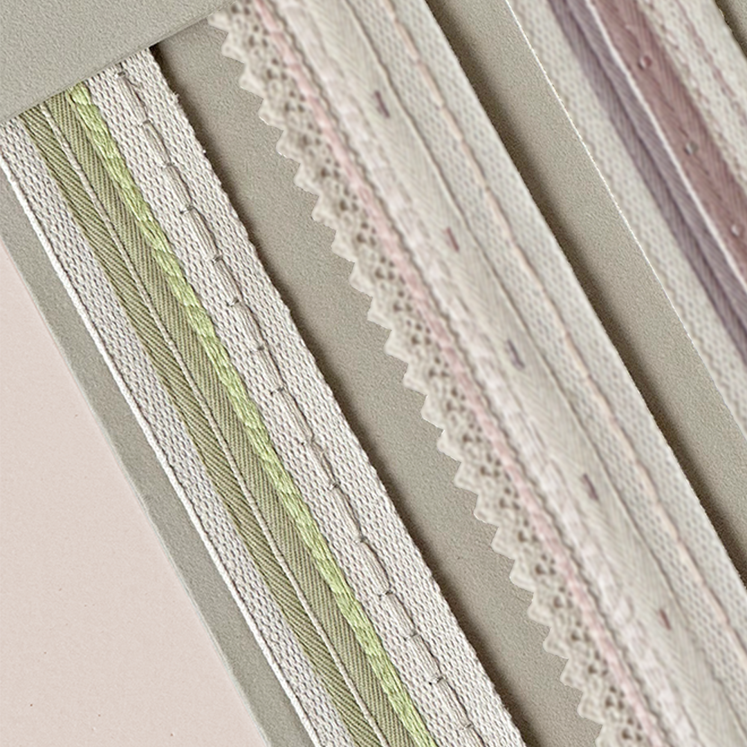 Sage Striped Woven Trim