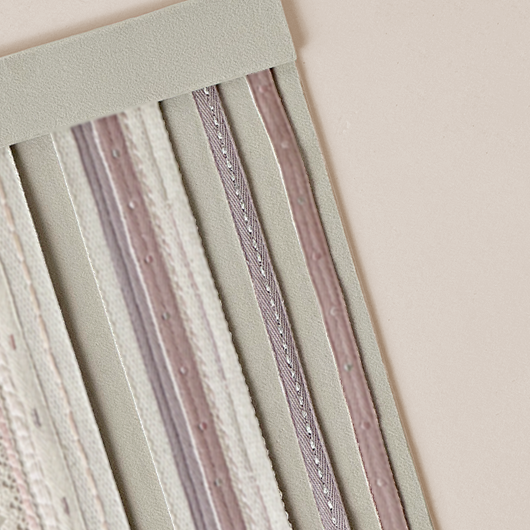 Metallic Beaded Dusty Lilac Woven Trim