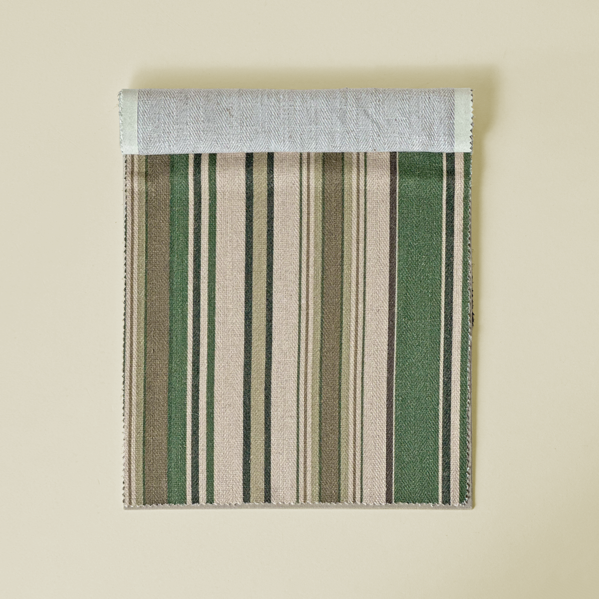 Olive Multi-Stripe Twill