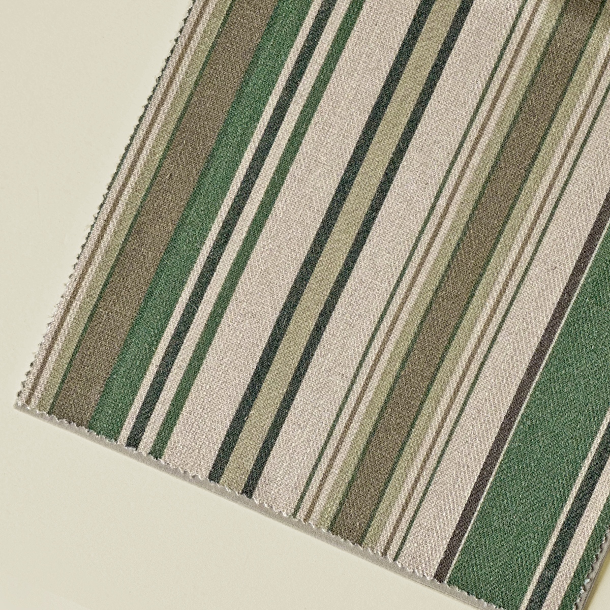 Olive Multi-Stripe Twill