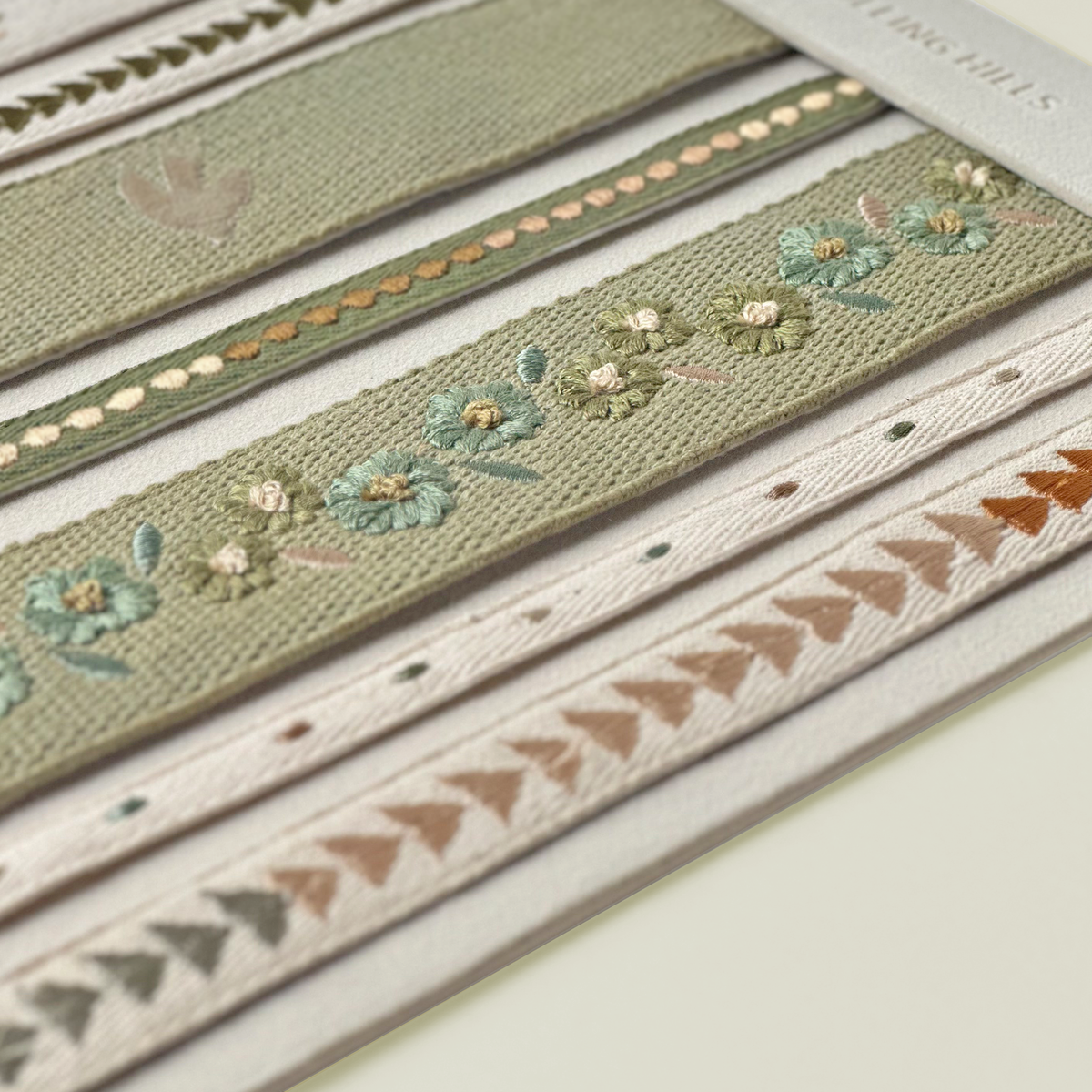 Floral Embroidered Passementerie Trim