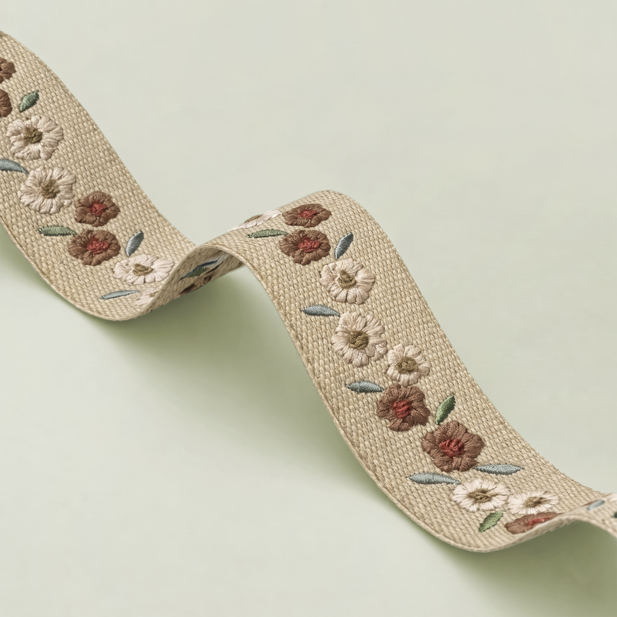 Floral Embroidered Tape Trim